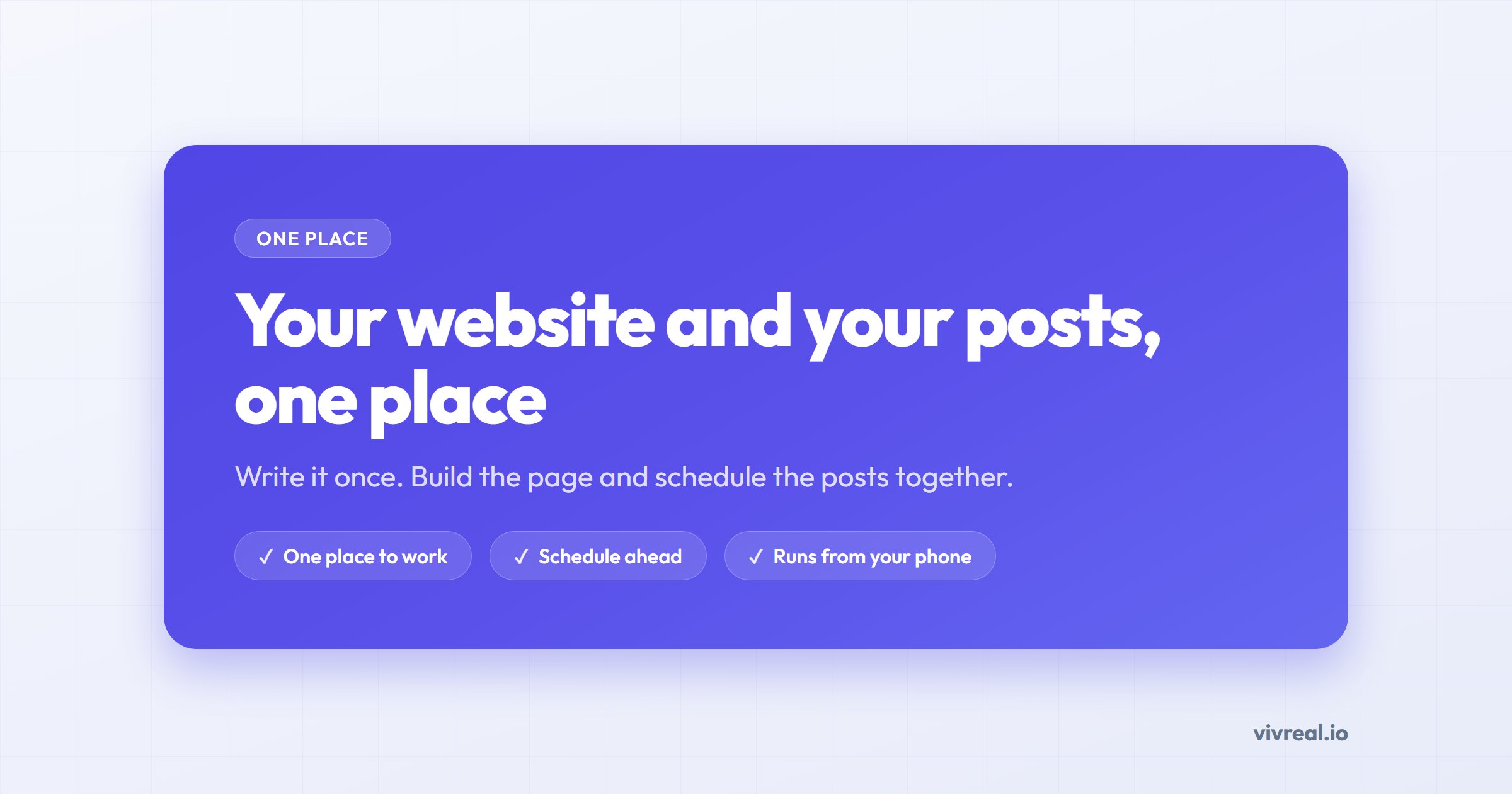Website and Social Media Scheduling in One Tool